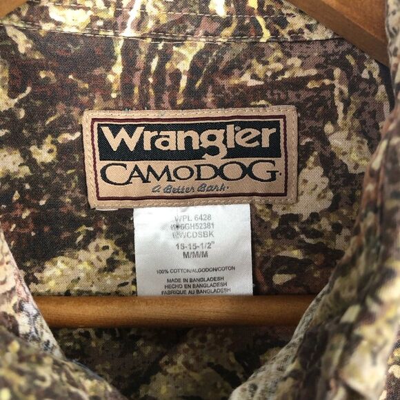 Wrangler CamoDog Camouflage Short Sleeve Top Men's Sz Medium - Picture 3 of 8